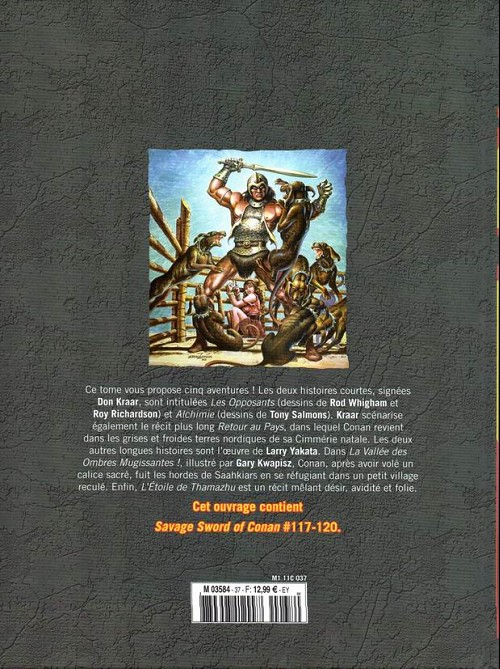 Verso de l'album The Savage Sword of Conan - La Collection Tome 37 La vallée des ombres mugissantes !