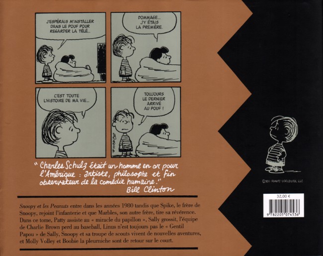 Verso de l'album Snoopy & Les Peanuts Tome 16 1981 - 1982