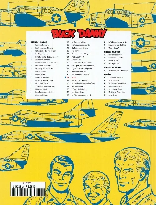 Verso de l'album Buck Danny Tome 31 X-15