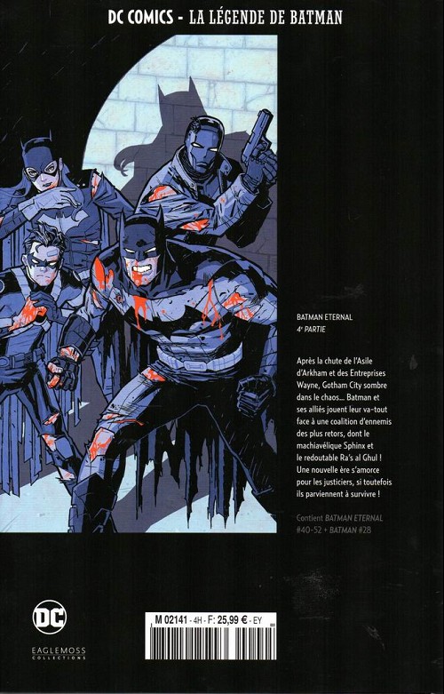 Verso de l'album DC Comics - La Légende de Batman Hors-série Volume 4 Batman Eternal - 4e partie