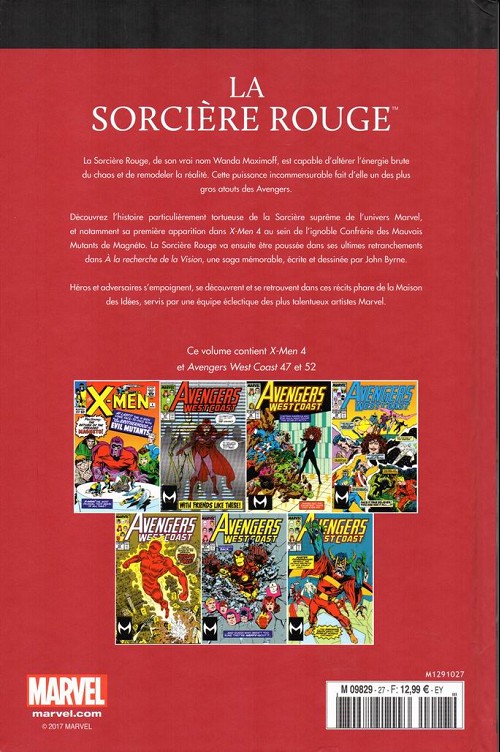 Verso de l'album Le meilleur des Super-Héros Marvel Tome 27 La sorcière rouge