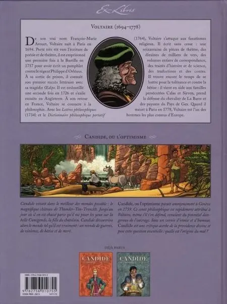 Verso de l'album Candide ou l'optimisme Volume 2