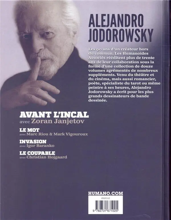 Verso de l'album Alejandro Jodorowsky 90e anniversaire Volume 4