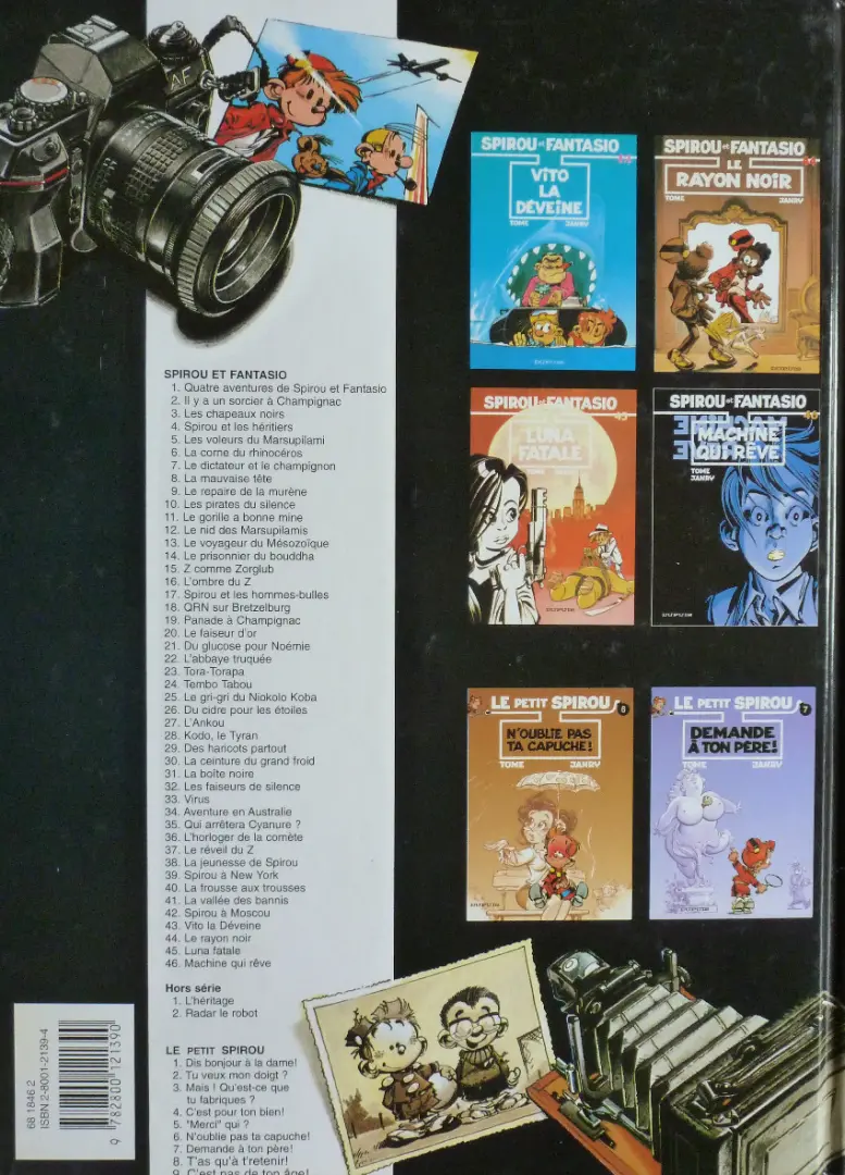 Verso de l'album Spirou et Fantasio Tome 45 Luna fatale