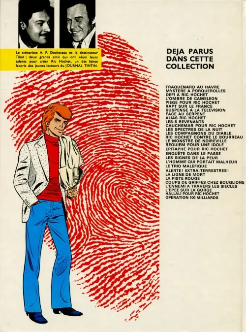 Verso de l'album Ric Hochet Tome 18 Enquête dans le passé