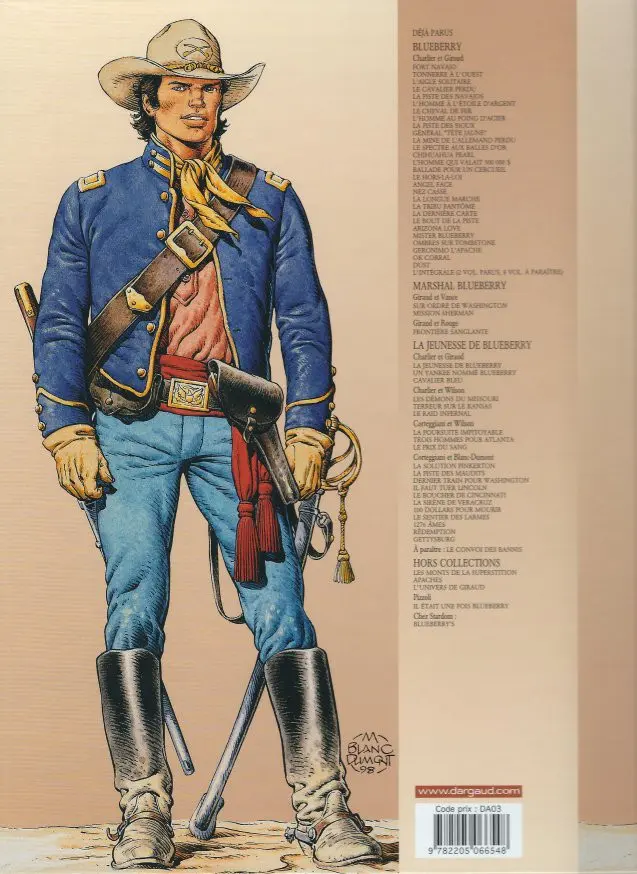 Verso de l'album La Jeunesse de Blueberry Tome 20 Gettysburg