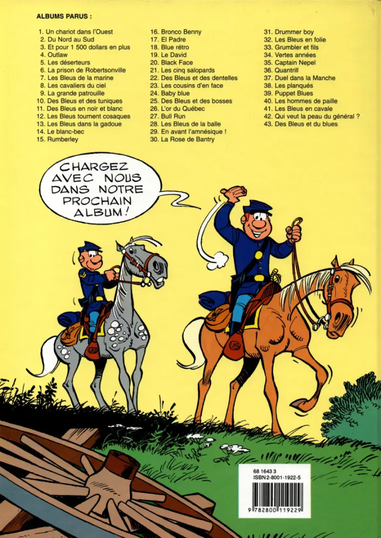 Verso de l'album Les Tuniques Bleues Tome 33 Grumbler et fils