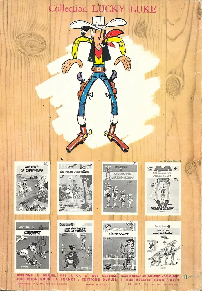 Verso de l'album Lucky Luke Tome 6 Hors-la-loi