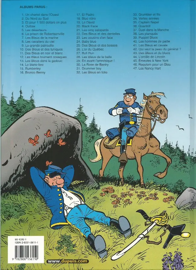 Verso de l'album Les Tuniques Bleues Tome 36 Quantrill