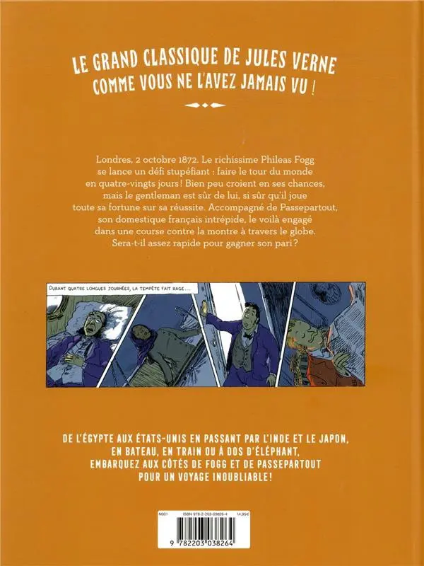 Verso de l'album Le tour du monde en 80 jours