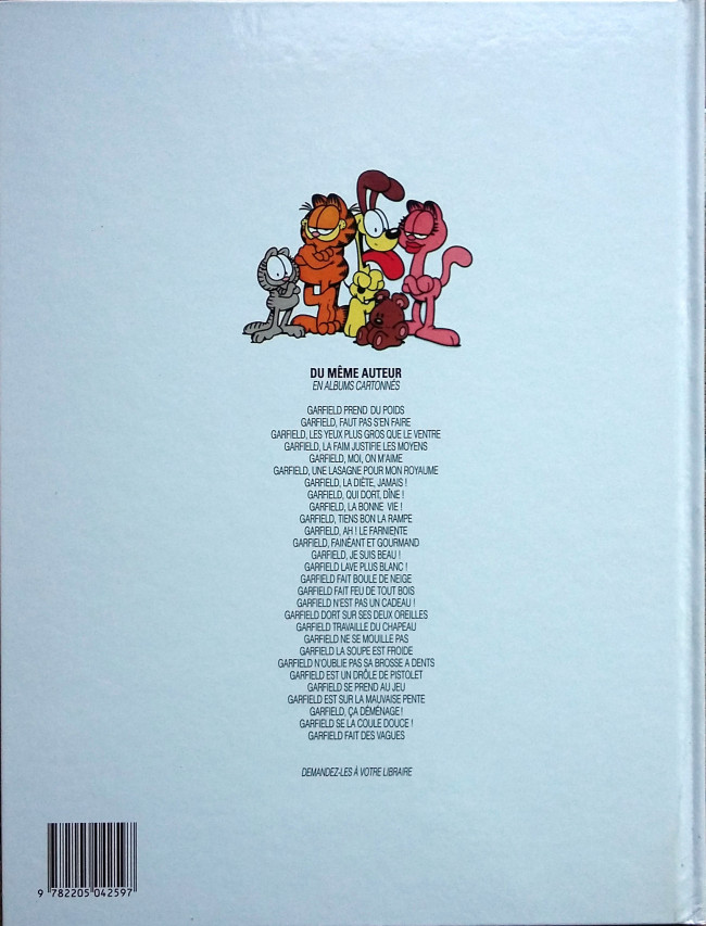Verso de l'album Garfield Tome 17 N'est pas un cadeau!