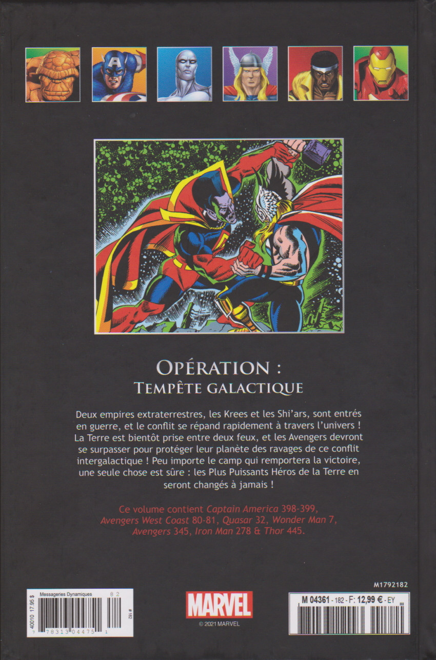Verso de l'album Marvel Comics - La collection de référence Tome 182 Opération : Tempête Galactique : Première Partie