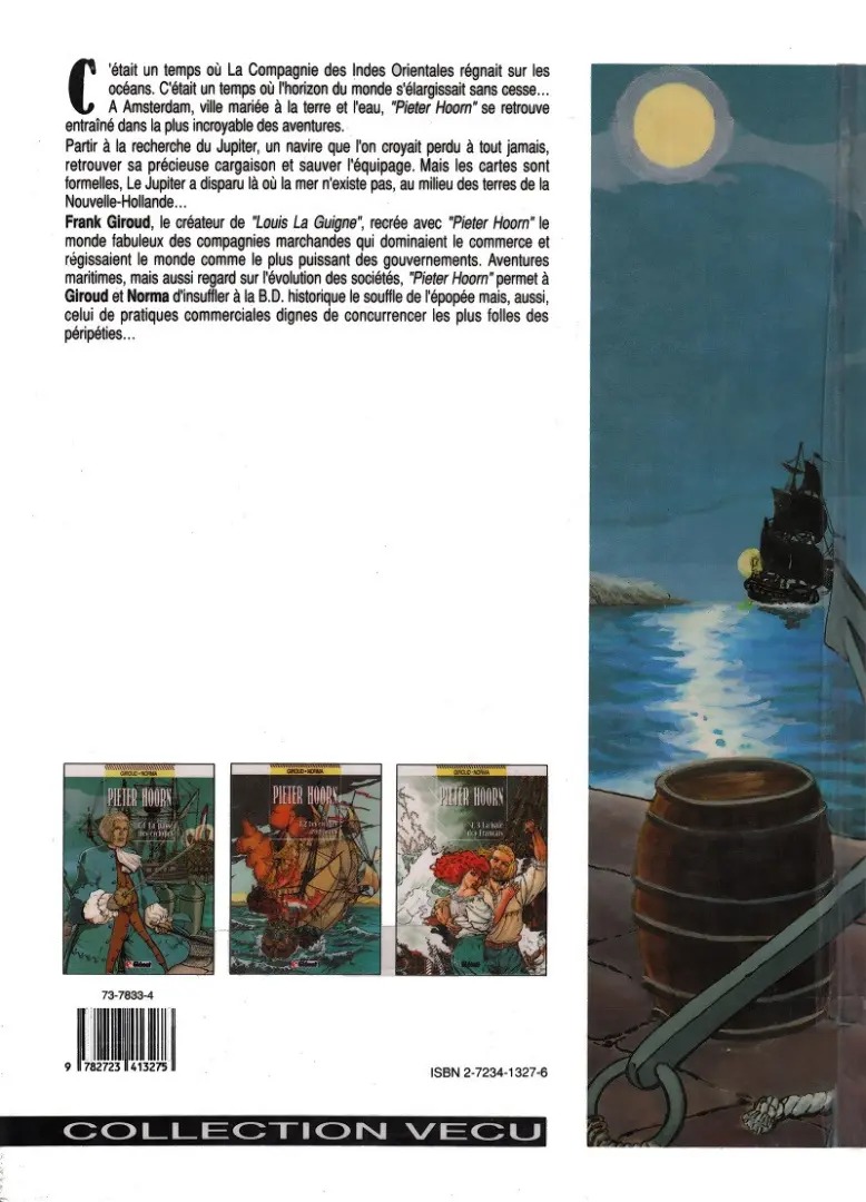 Verso de l'album Pieter Hoorn Tome 1 La passe des cyclopes
