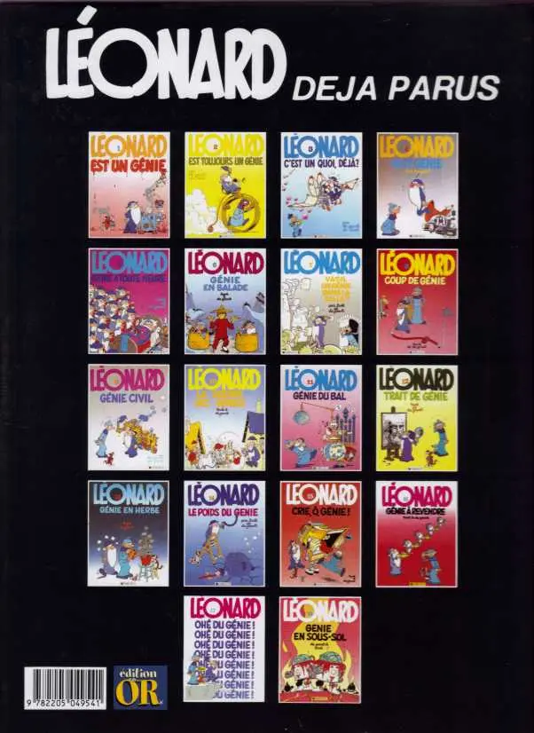 Verso de l'album Léonard Tome 14 Le Poids du génie