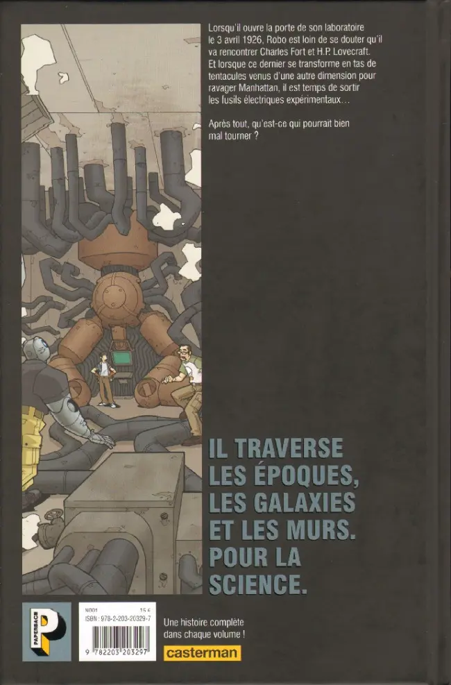 Verso de l'album Atomic Robo 3 Retour... en horreur !
