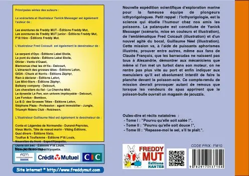 Verso de l'album Ouïes-dire & Récits natatoires Tome 3 Repasse-moi le sel, s'il te plaît.