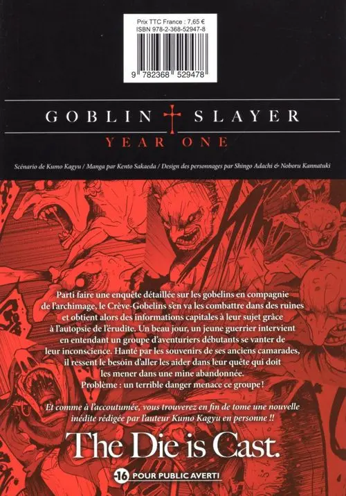 Verso de l'album Goblin Slayer : Year One 5