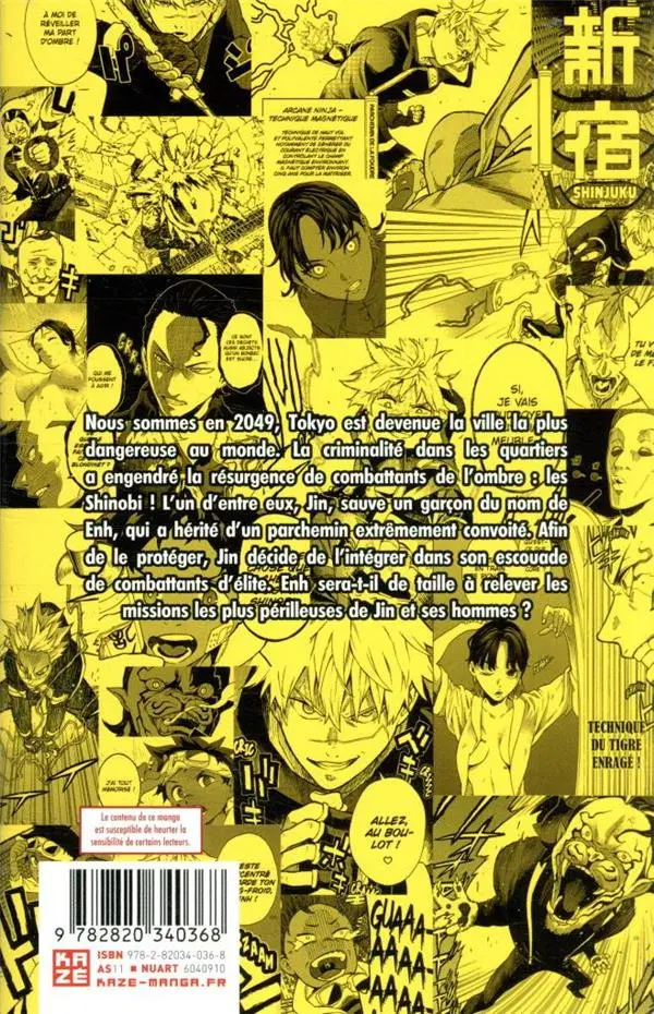 Verso de l'album Tokyo Shinobi Squad 01