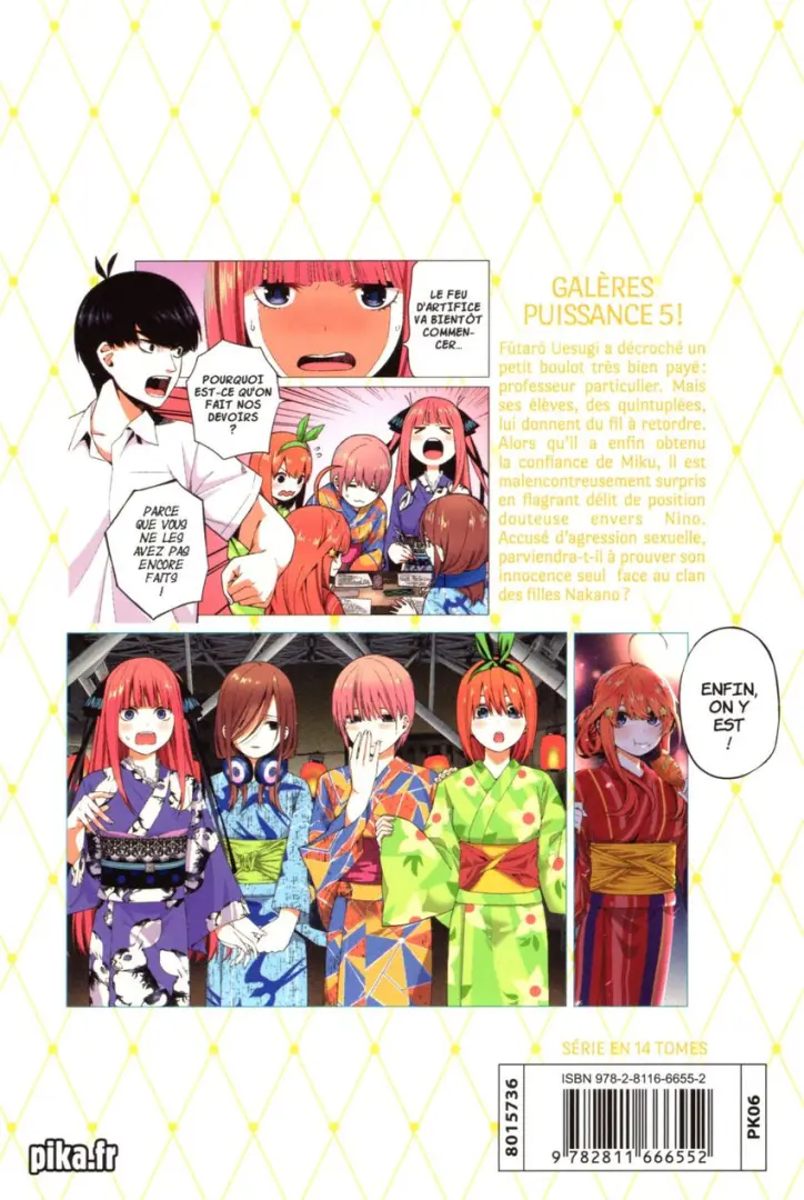 Verso de l'album The Quintessential Quintuplets Édition Couleur 2