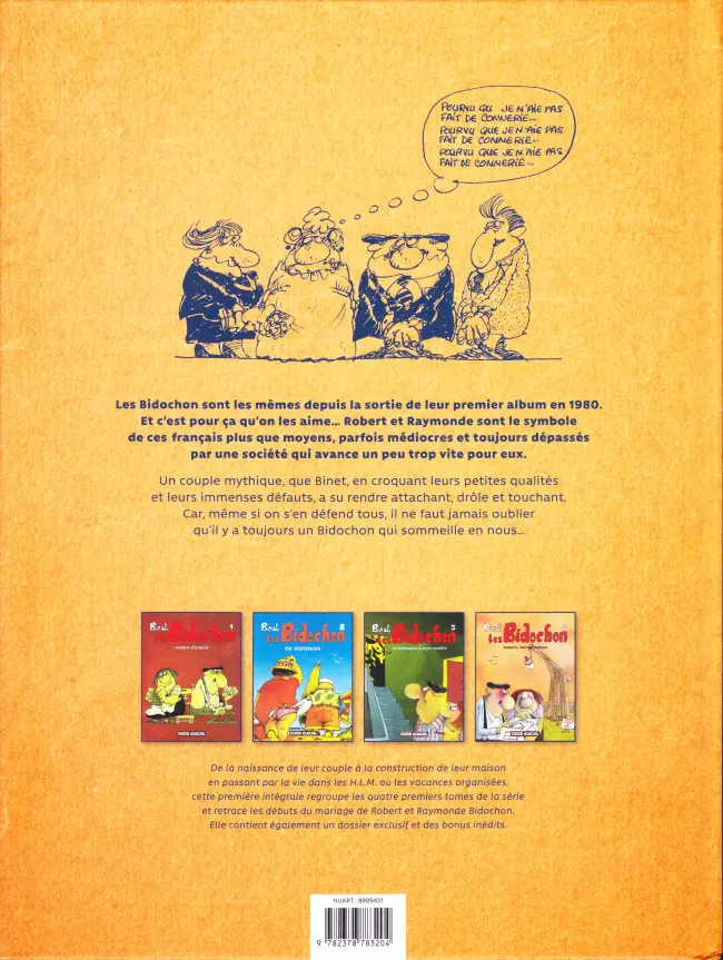 Verso de l'album Les Bidochon Volume 1 L'Intégrale