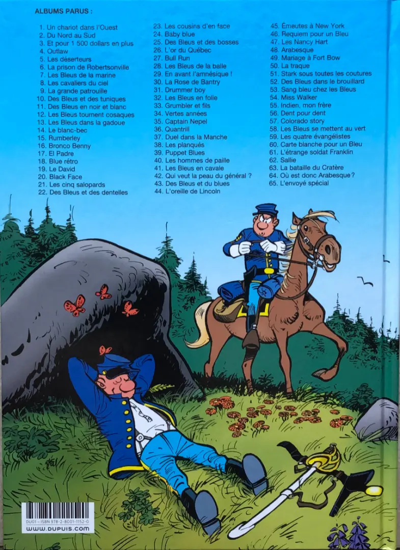 Verso de l'album Les Tuniques Bleues Tome 23 Les cousins d'en face