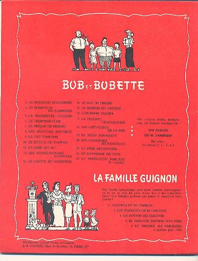 Verso de l'album Bob et Bobette Tome 22 Le ravisseur de voix