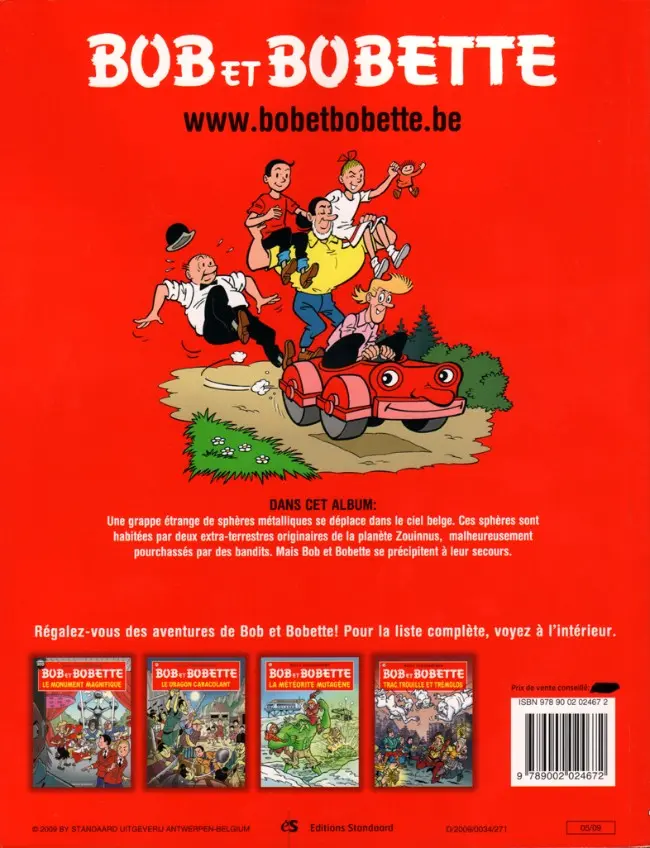 Verso de l'album Bob et Bobette Tome 99 Les rayons zouin
