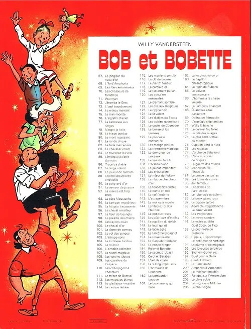 Verso de l'album Bob et Bobette Tome 135 Le joueur impénitent