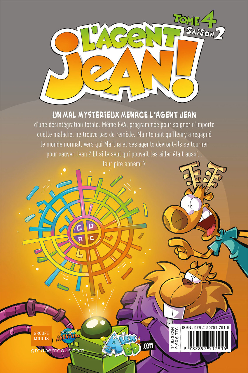 Verso de l'album L'Agent Jean ! Saison 2 Tome 4 Défragmentation