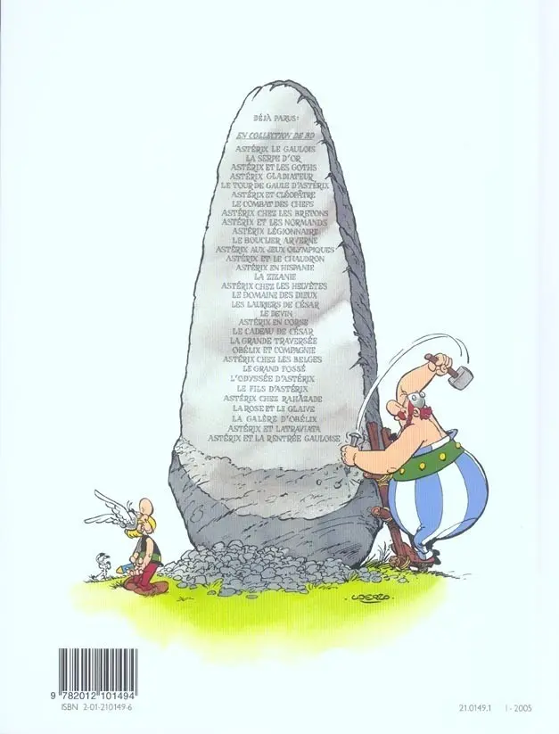 Verso de l'album Astérix Tome 17 Le domaine des dieux