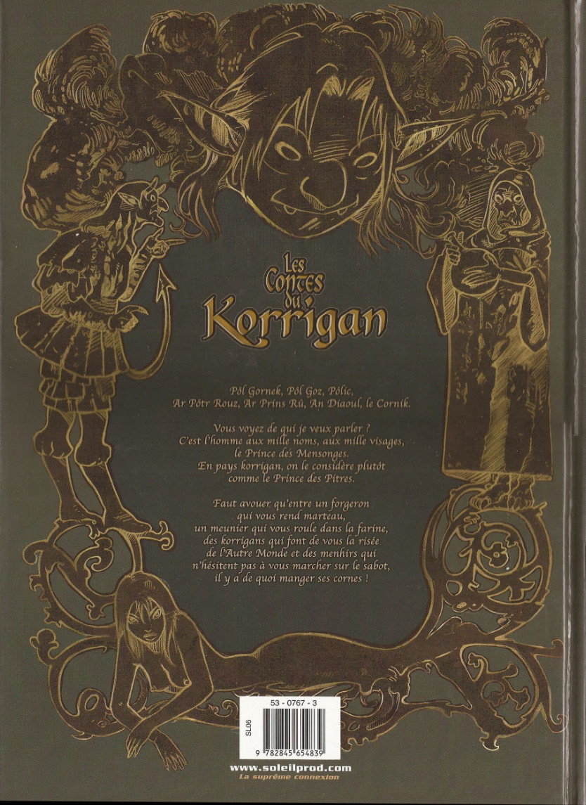 Verso de l'album Les contes du Korrigan Livre second Les mille Visages du Diable