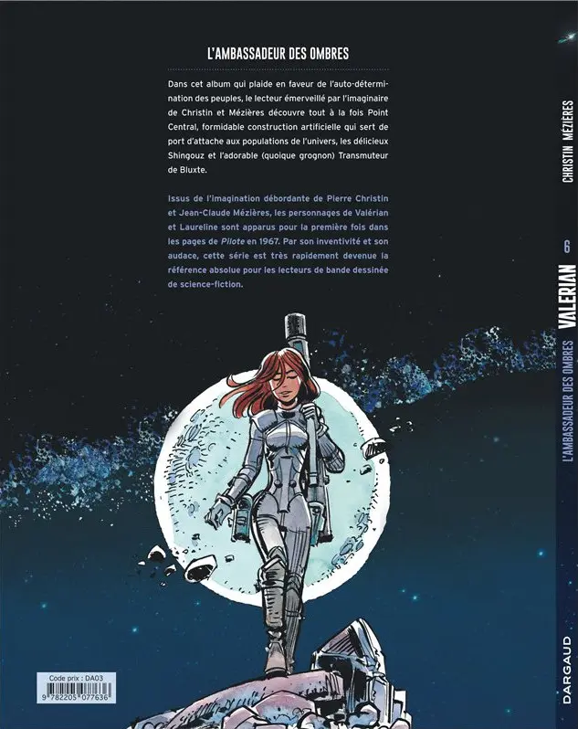 Verso de l'album Valérian Tome 6 L'Ambassadeur des Ombres