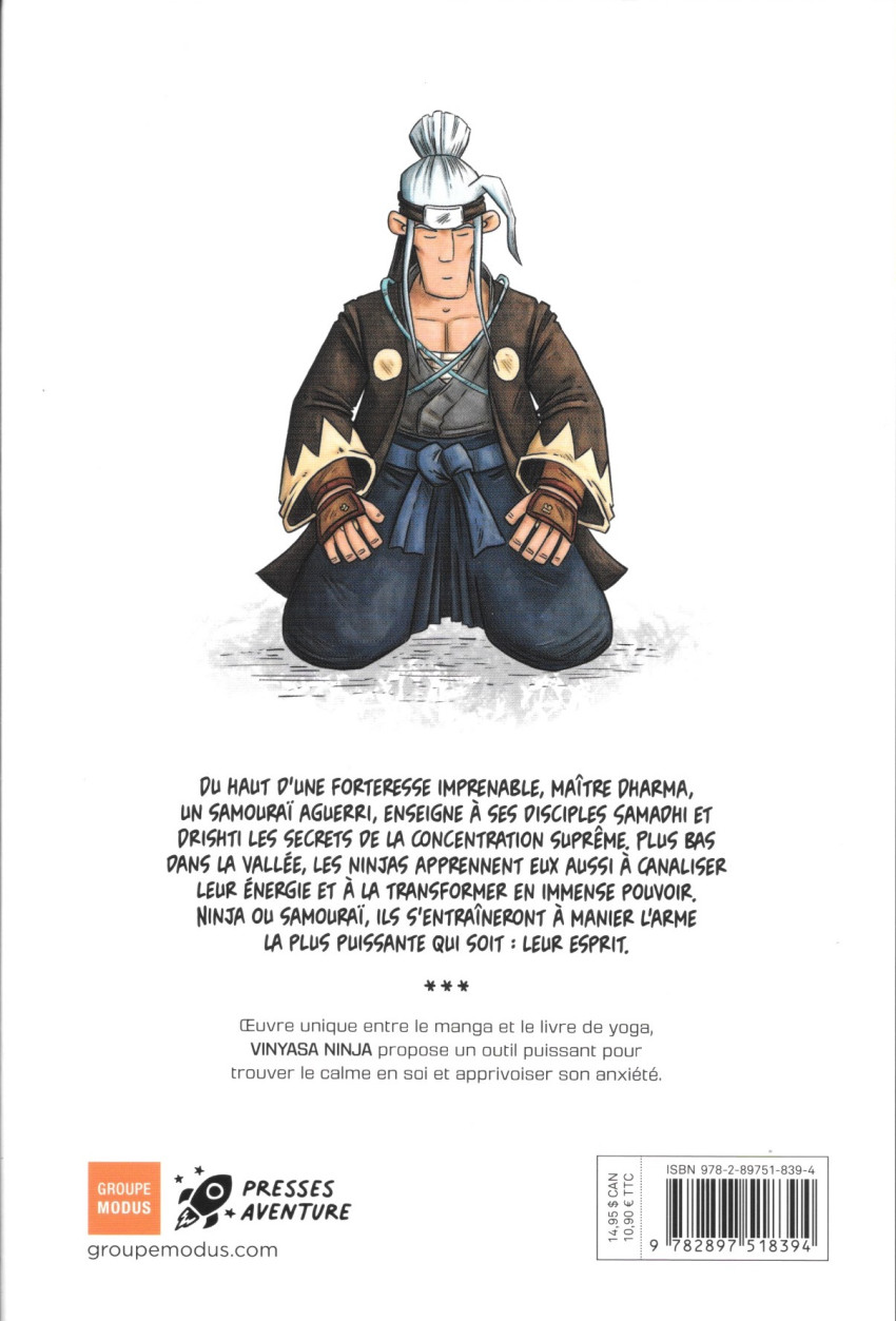 Verso de l'album Vinyasa Ninja 2 La voie du samouraï
