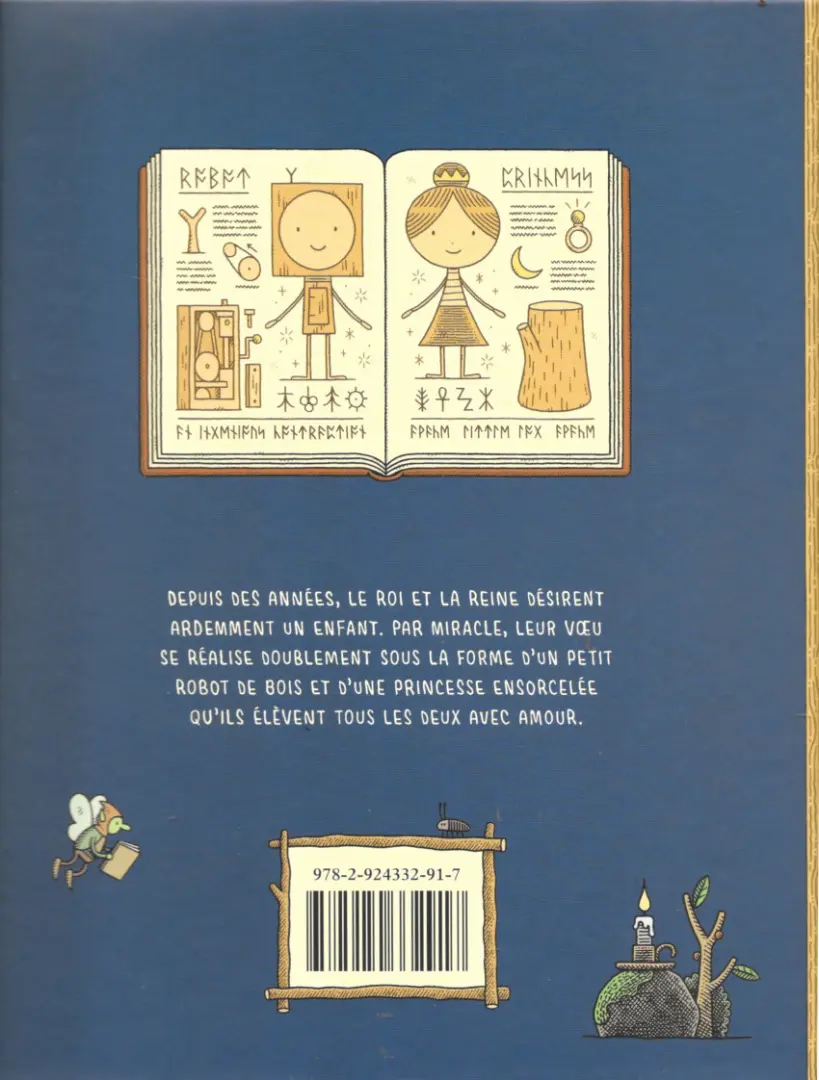 Verso de l'album Le petit robot de bois et la princesse-bûchette