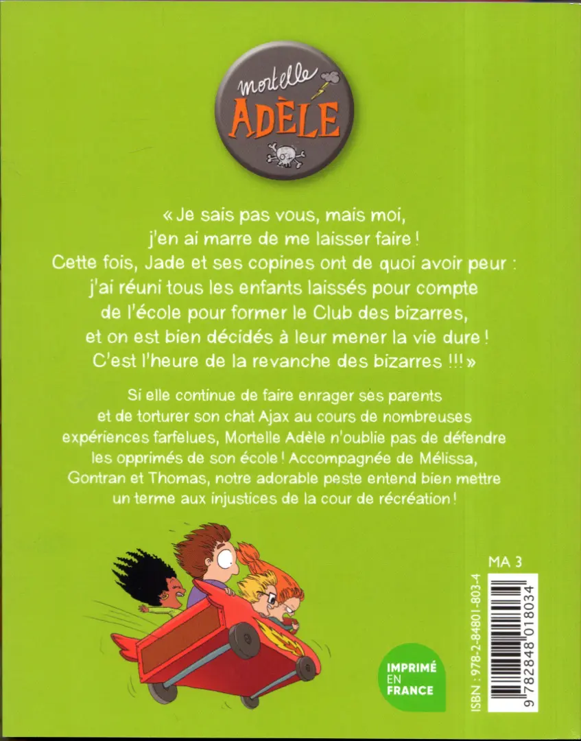 Verso de l'album Mortelle Adèle Tome 5 Poussez-vous, les moches !