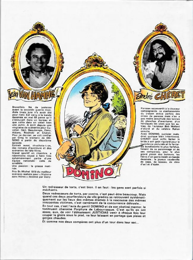 Verso de l'album Domino Tome 6 Sonatine pour une Marquise et Quatre Larrons