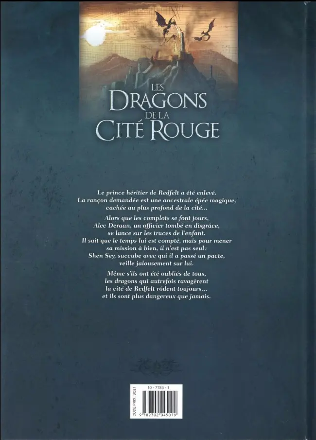 Verso de l'album Les Dragons de la Cité Rouge Tome 1 Alec Deeran