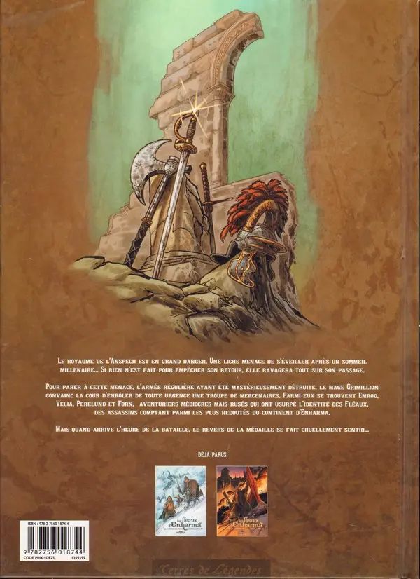Verso de l'album Les Fléaux d'Enharma Tome 2 Le Peuple fou