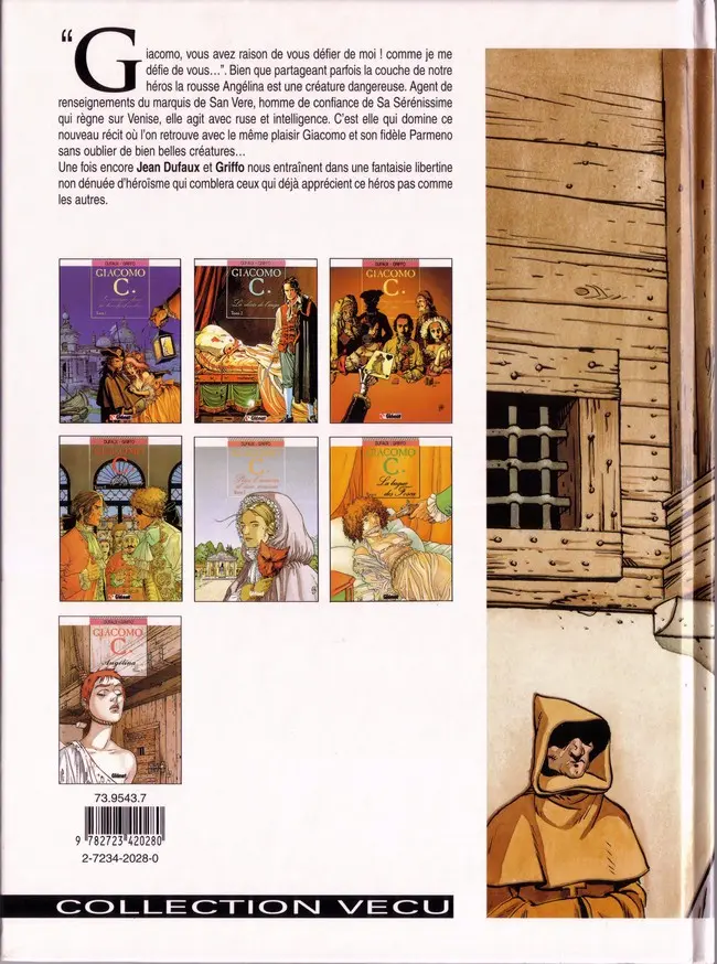 Verso de l'album Giacomo C. Tome 7 Angélina