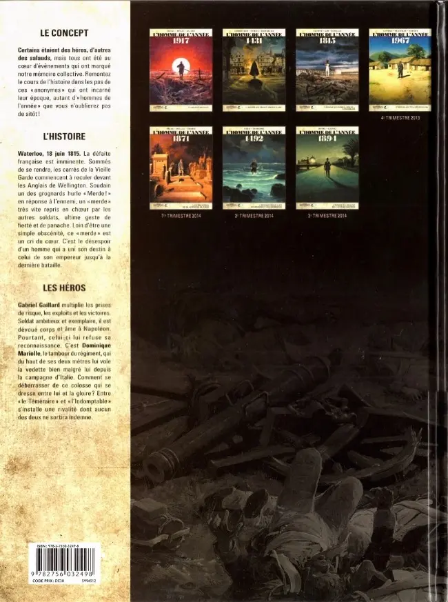 Verso de l'album L'Homme de l'année Tome 3 1815