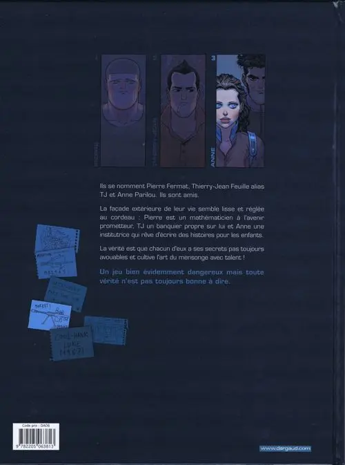 Verso de l'album Ken Games Tome 3 Ciseaux