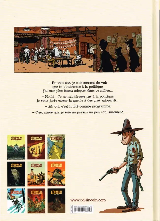 Verso de l'album Lincoln Tome 9 Ni Dieu, ni maître
