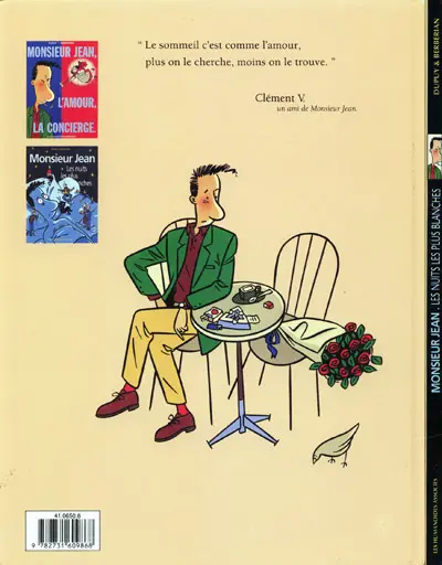 Verso de l'album Monsieur Jean Tome 2 Les nuits les plus blanches