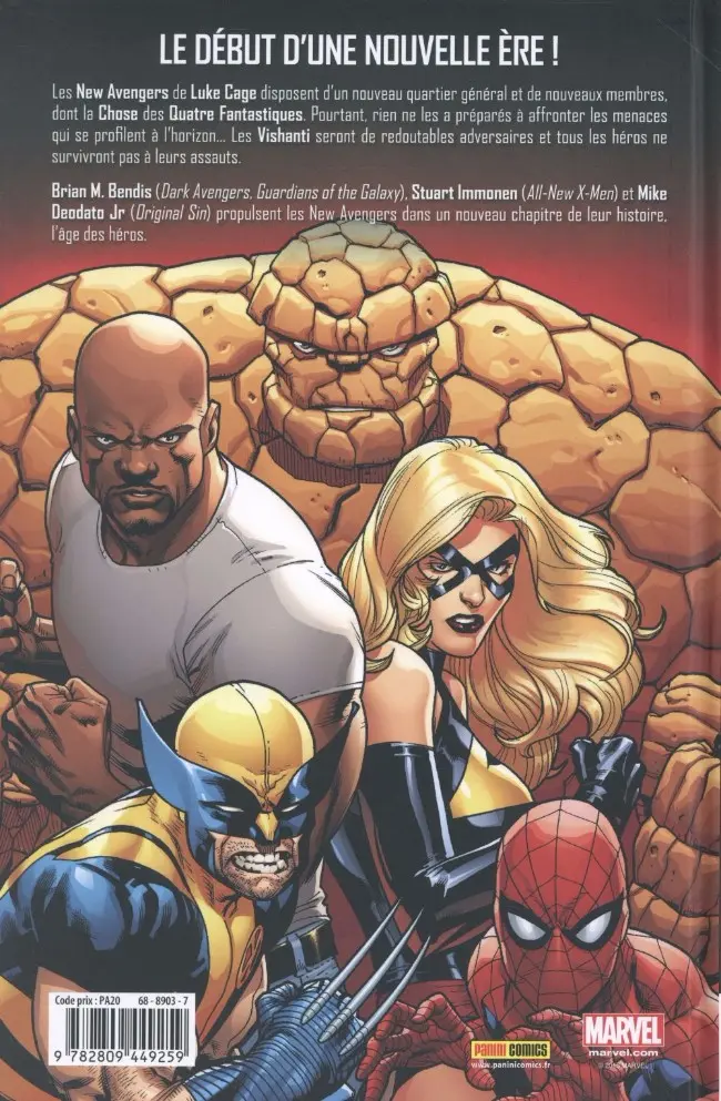 Verso de l'album The New Avengers Tome 1 Possession