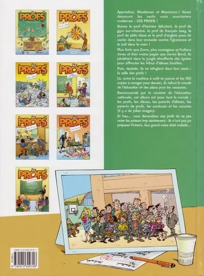 Verso de l'album Les Profs Tome 7 Mise en examen