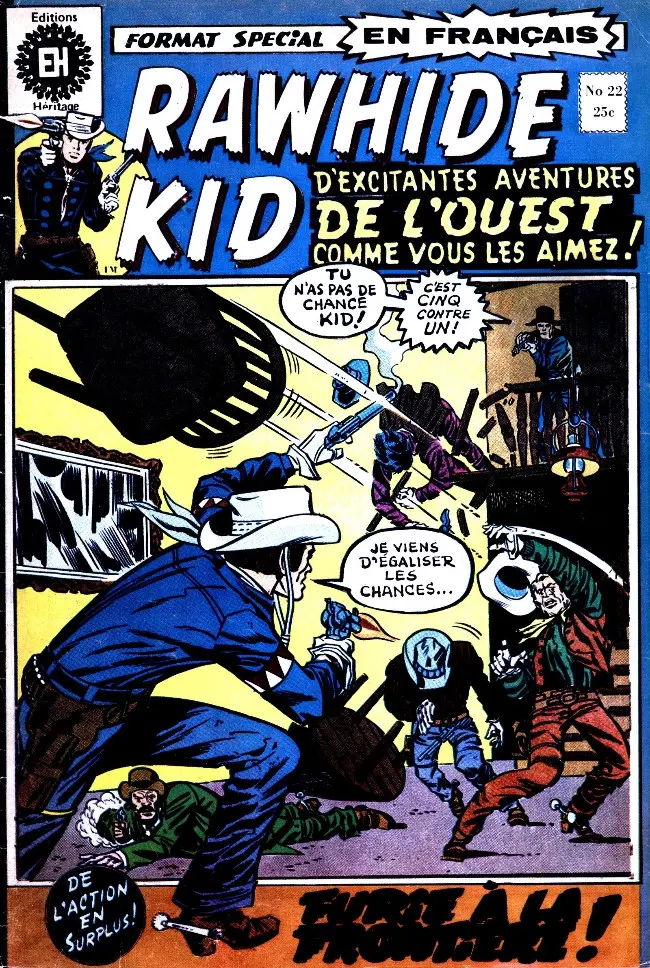 Couverture de l'album Rawhide Kid N° 22 Furie à la frontière !