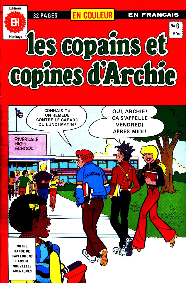 Couverture de l'album Les copains et copines d'Archie N° 6 Le gros Moose