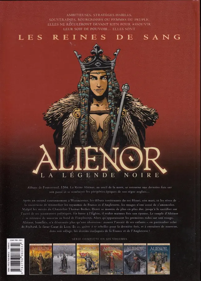 Verso de l'album Les Reines de sang - Aliénor, la Légende noire Volume 6
