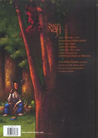 Verso de l'album Sagah-Nah Tome 2 La confrérie des tueurs de monstres