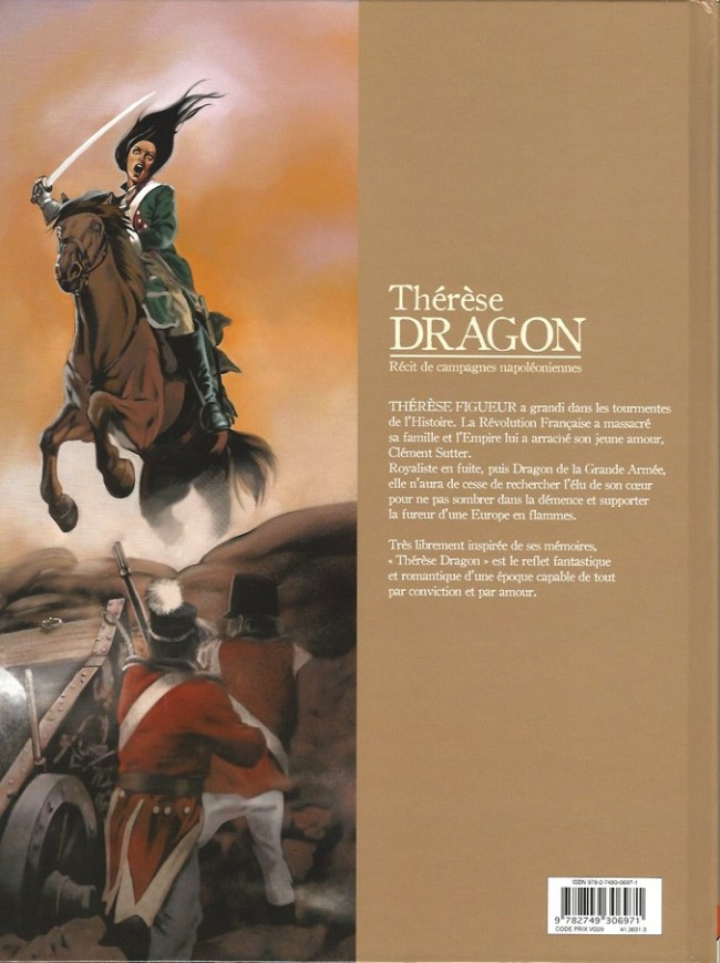 Verso de l'album Thérèse Dragon Récit de campagnes napoléoniennes